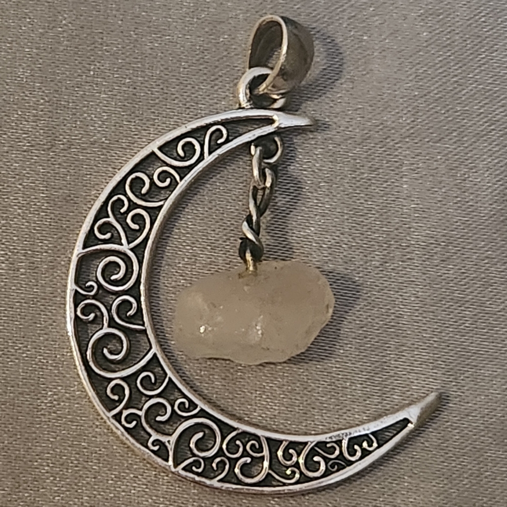 Sterling Silver And Rose Quartz Pendant